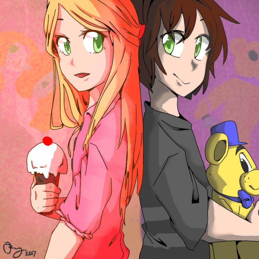 894x894 She and He by PhilliaEsaya. Fnaf drawings, Elizabeth afton, Fnaf wallpaper