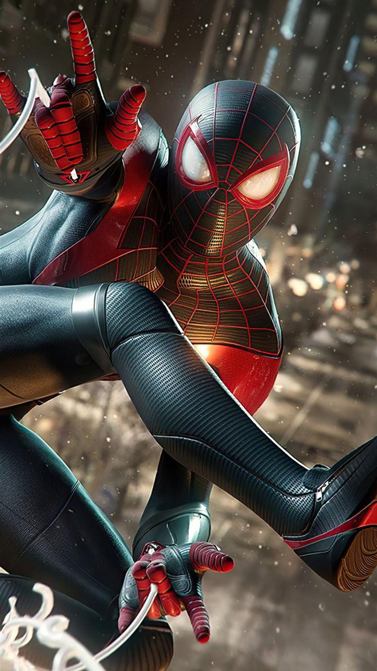 750x1334 marvels spiderman miles morales 4k 2020 iPhone 8 Wallpaper Free Download
