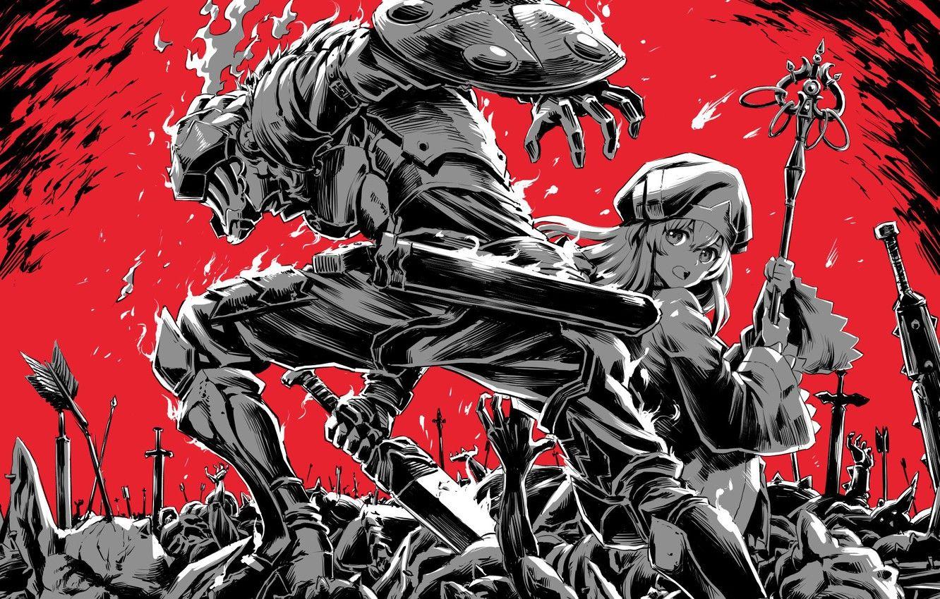 1332x850 Wallpaper girl, knight, Goblin Slayer image for desktop, section сёнэн