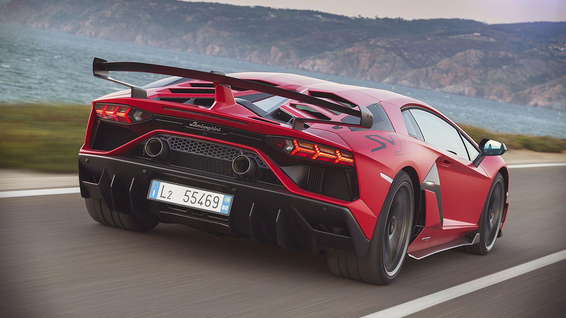 1920x1080 Lamborghini Aventador SVJ Red Wallpaper
