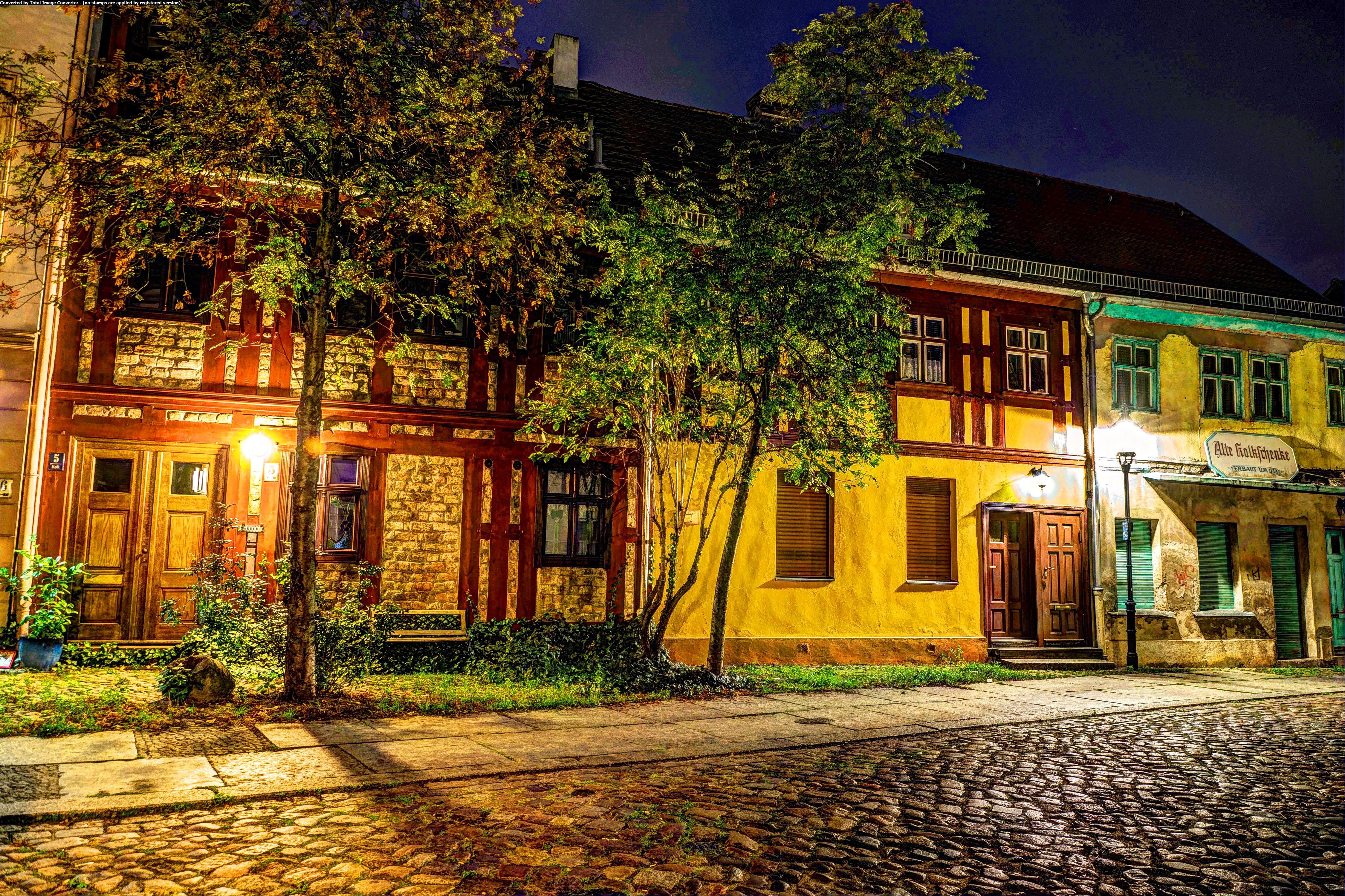 4500x3000 Berlin Germany House Light Man Made Night Street Wallpaper:4500x3000