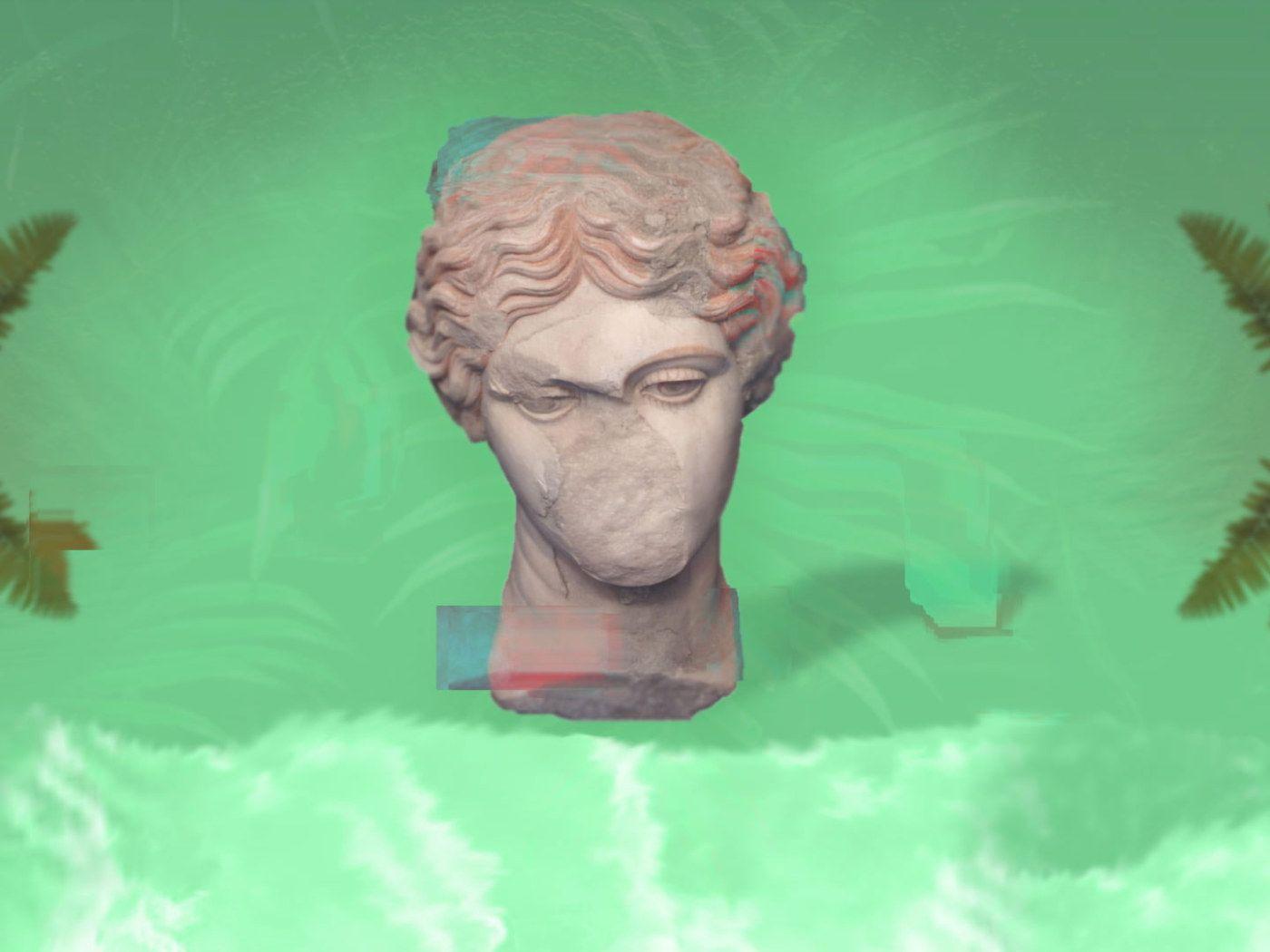 1400x1050 Vaporwave wallpaper, statue, glitch art, representation, art and craft • Wallpaper For You HD Wallpaper For Desktop & Mobile