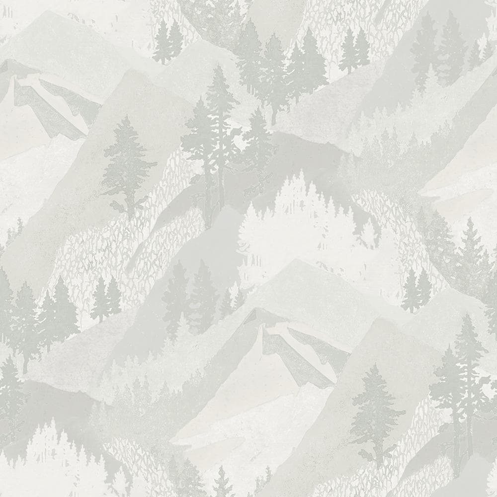 1000x1000 Chesapeake Range Light Grey Mountains Light Grey Wallpaper Sample 3118 12633SAM Home Depot