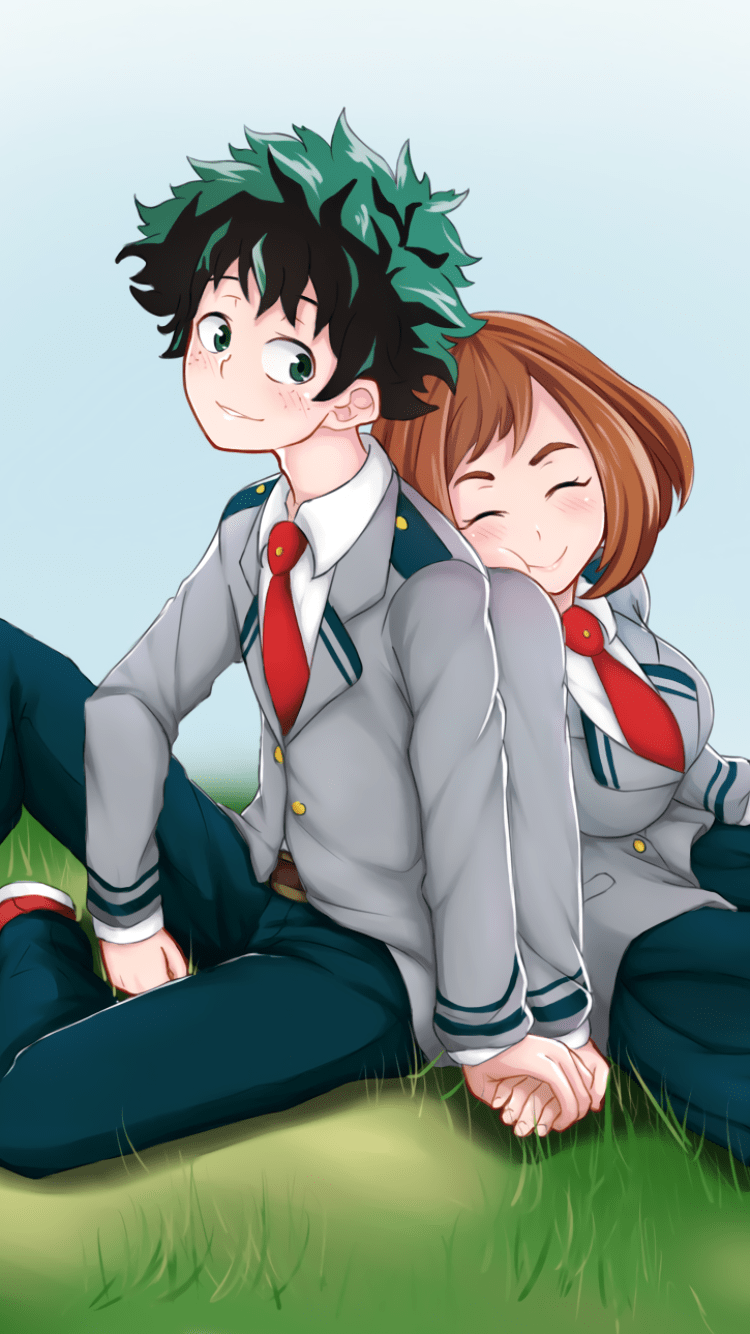 750x1334 Deku Uraraka Wallpaper