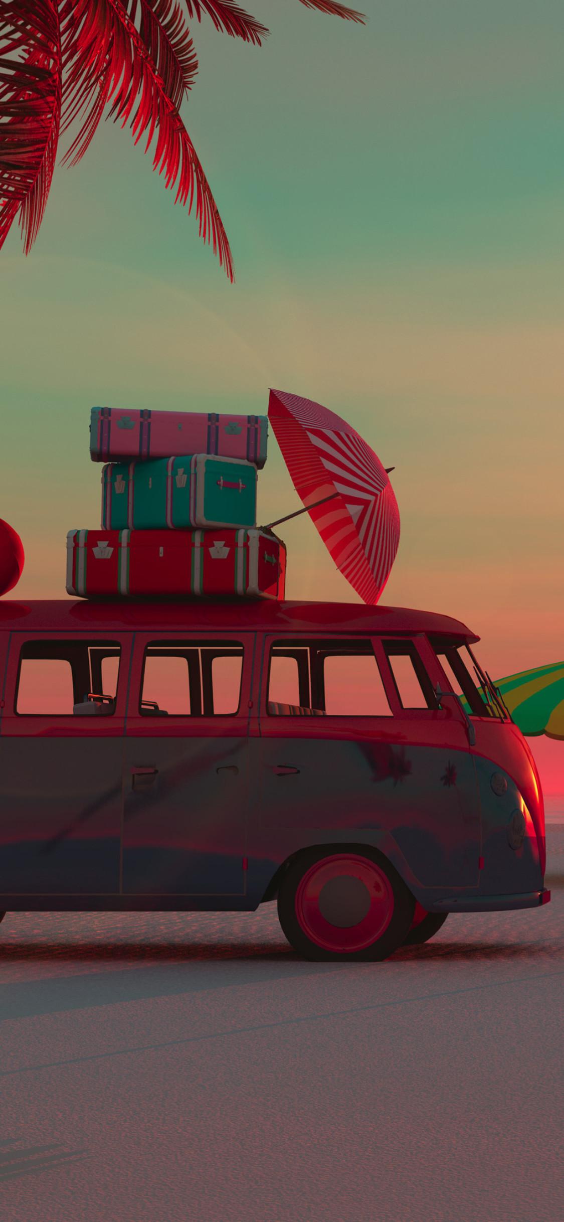 1125x2436 Volkswagen Van 4k iPhone Wallpaper