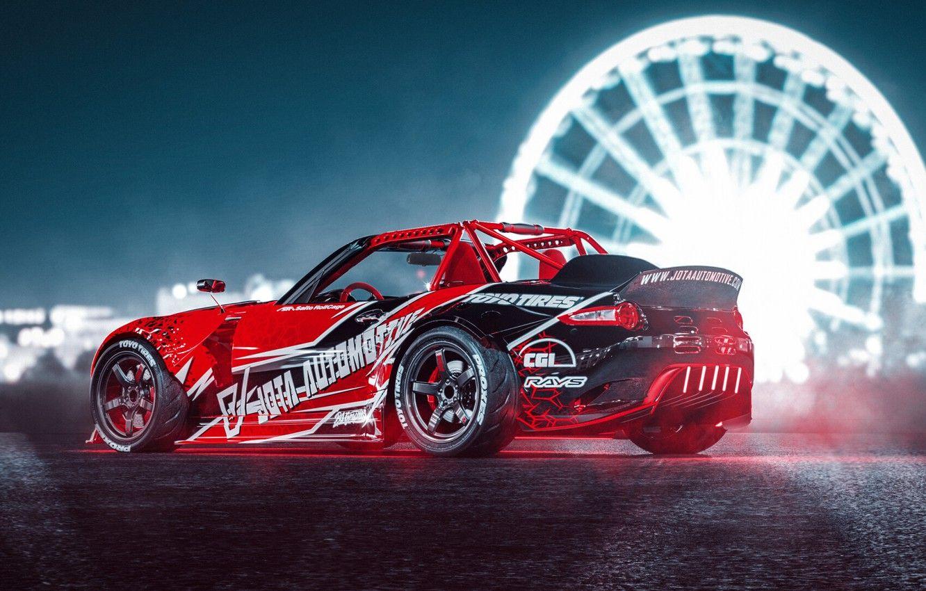 1332x850 Wallpaper Red, Auto, Machine, Tuning, Drift, Auto, Render, Miata, Rendering, Transport, MX- Mazda MX- Transport & Vehicles, Javier Oquendo, by Javier Oquendo, Mazda MXV8 image for desktop, section mazda