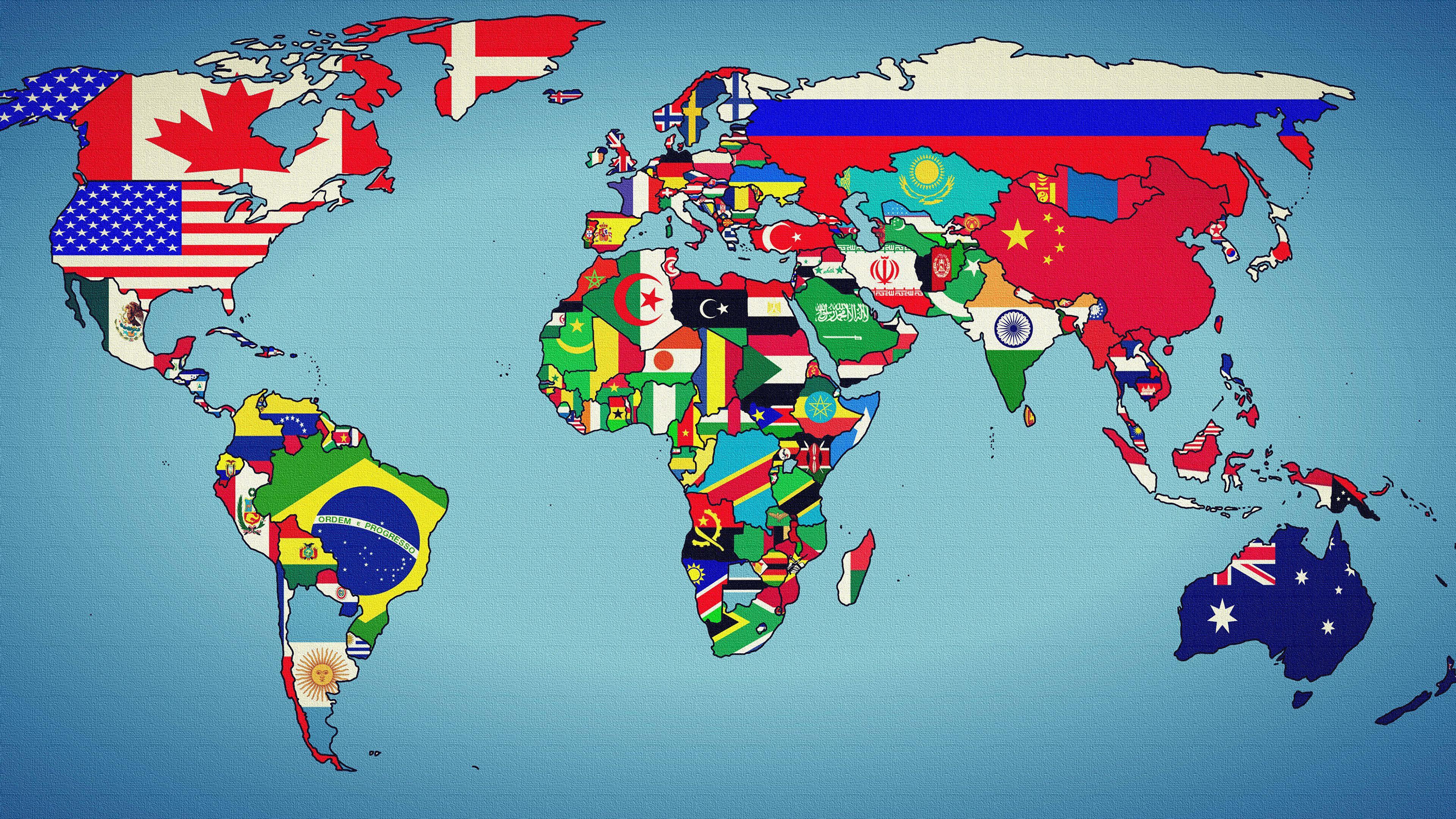 3840x2160 Picture Map Flag Geography 3840x2160