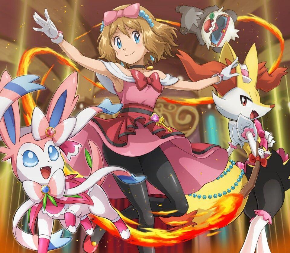 960x840 Pokemon Serena, Braixen, Pancham and Sylveon. Pokemon, Cute pokemon, Pokemon waifu