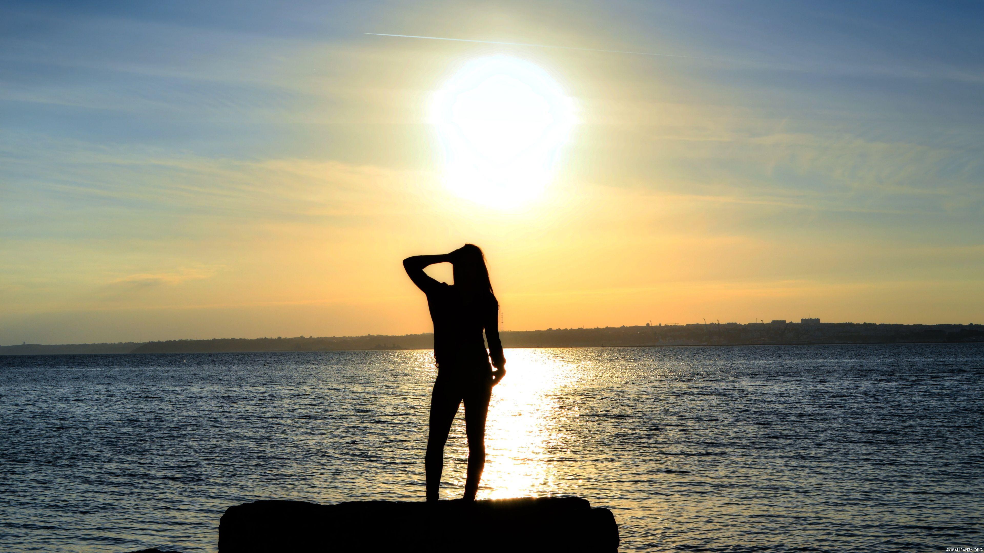 3840x2160 People Sunset Wallpaper, HD People Sunset Background