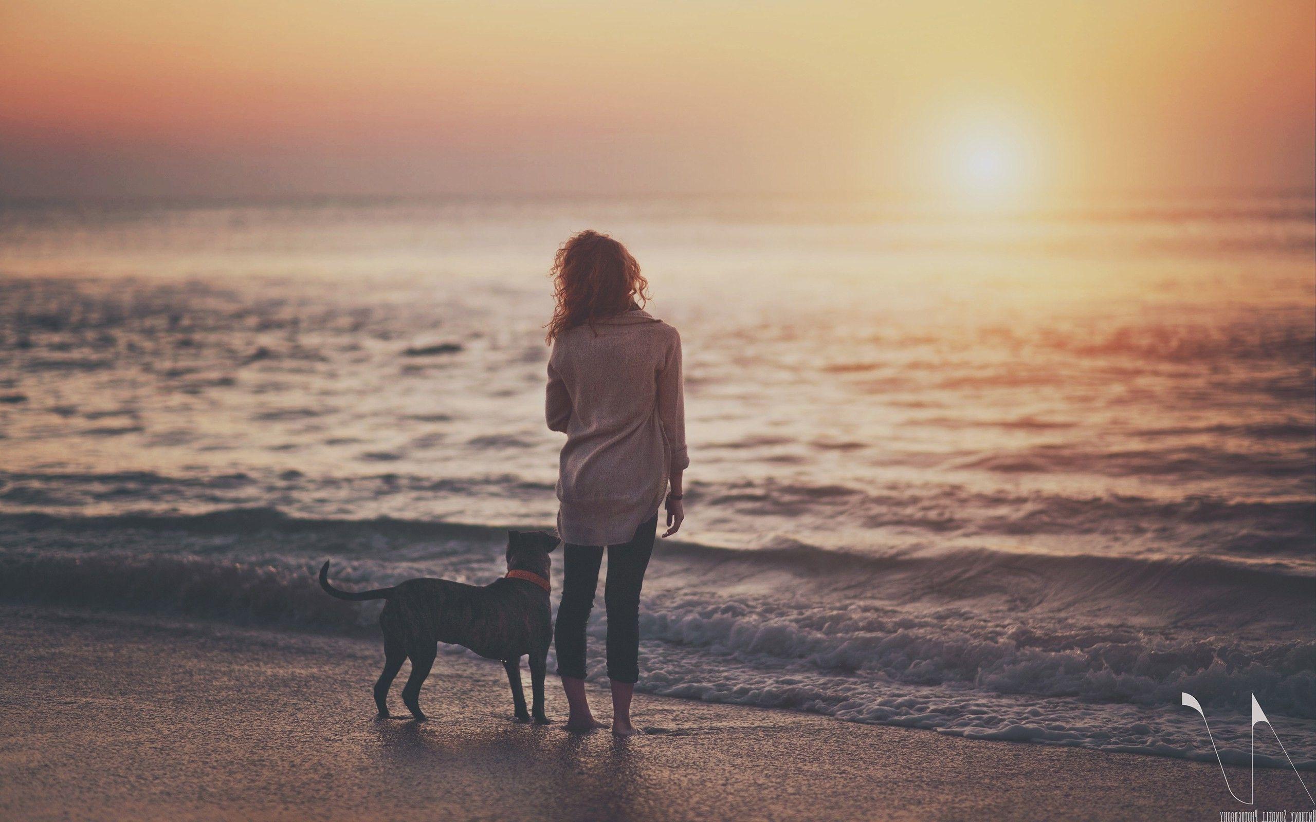 2560x1600 Sunset Wallpaper With People