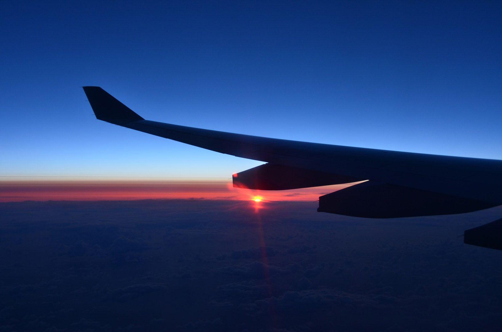 1631x1080 Sunset Wallpaper Airplane Window View