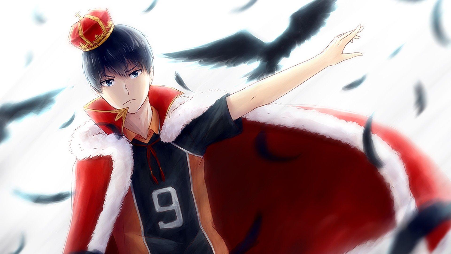 1920x1080 Haikyu Tobio Kageyama With Background Of Flying Birds HD Anime Wallpaper