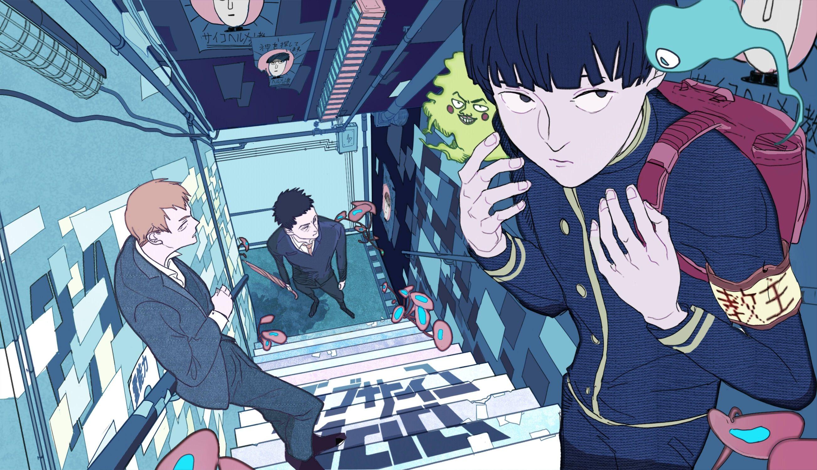 2604x1500 Wallpaper Reigen Arataka, Kageyama Shigeo, Serizawa Katsuya, Mob Psycho 100