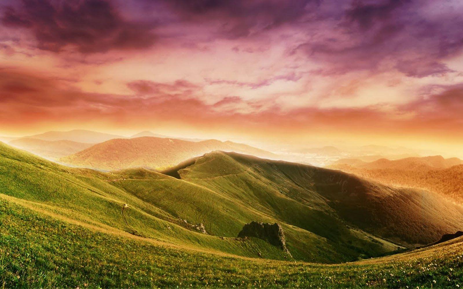 1600x1000 cuegyo: Grassy Hills Wallpaper