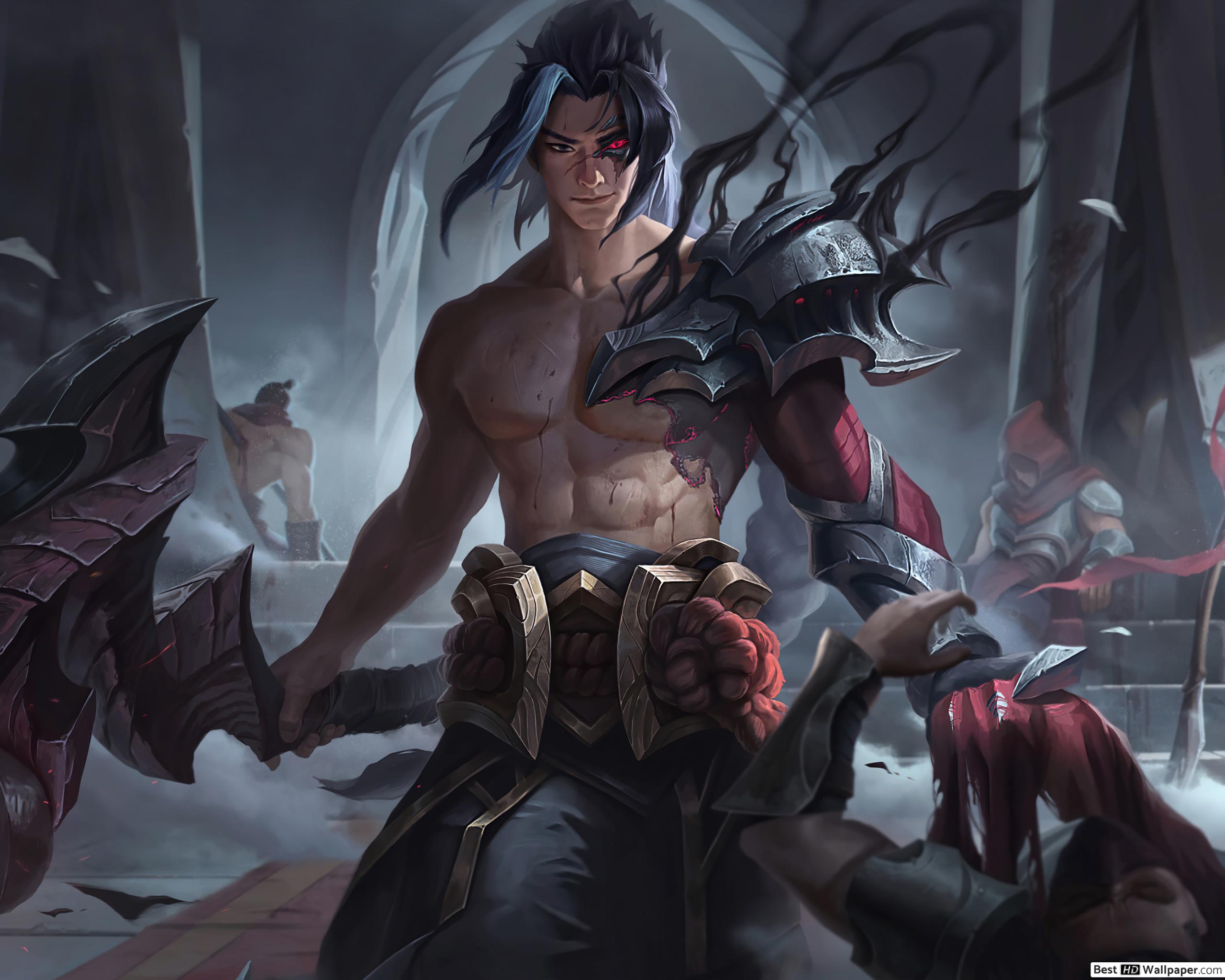 2560x2048 The Shadow Reaper 'Kayn' Splash Art of Legends (LOL) stažení HD tapety