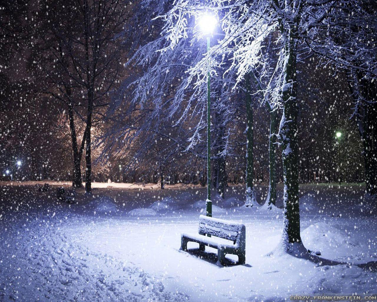 1280x1024 Romantic Winter Park Wallpaper. Cool picture of nature, Beautiful winter scenes, Winter wallpaper