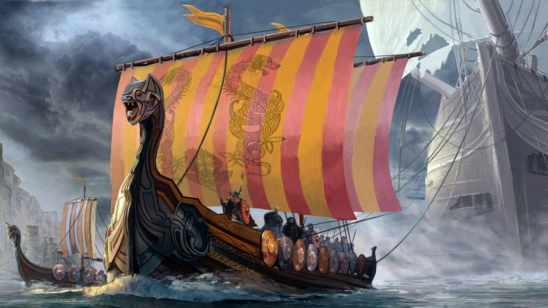 1920x1080 Viking Ships Wallpaper