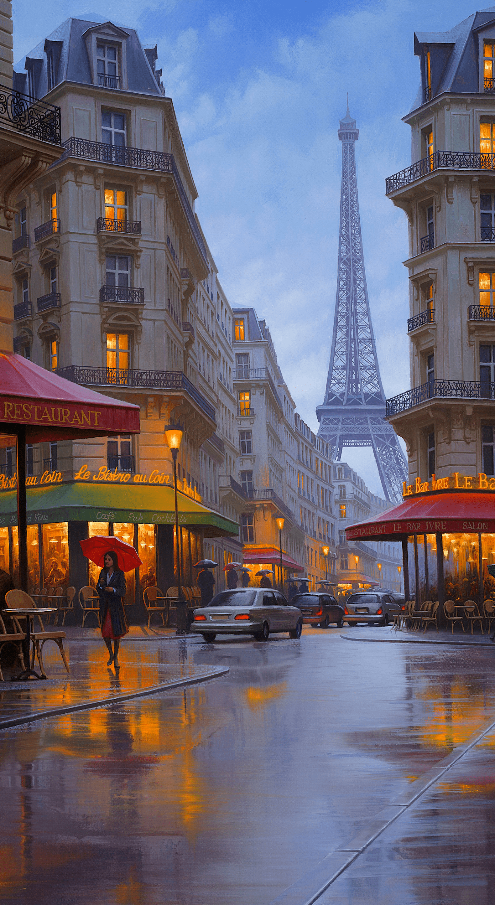 1580x2890 Paris Rain Wallpaper For Tech