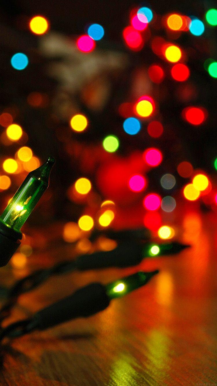 750x1334 Christmas Lights Holiday Bokeh