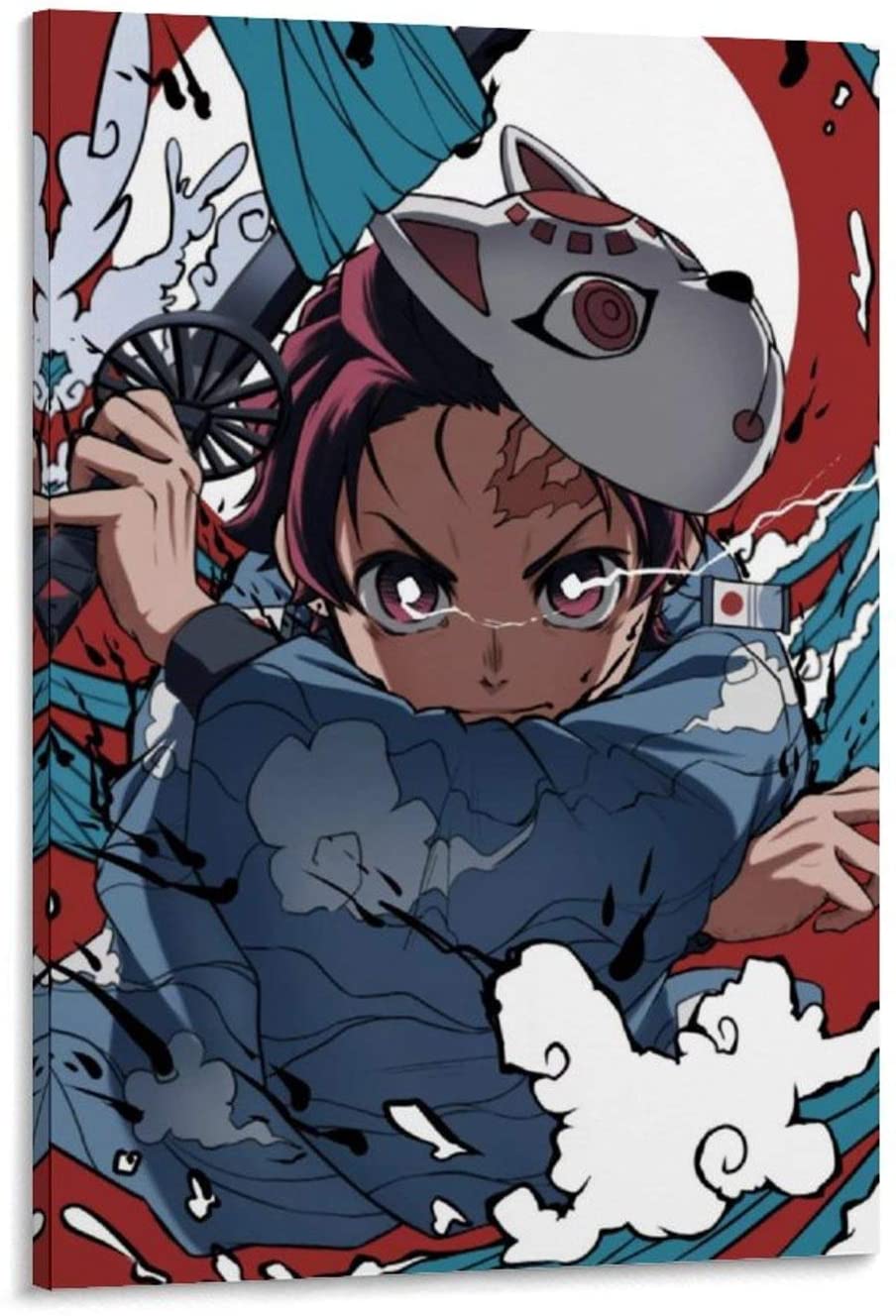 904x1328 Demon Slayer Wallpaper Tanjiro Posters Canvas Art Poster and Wall Art Picture Print Modern Family Bedroom Decor Posters 24x36inch(60x90cm): Home & Kitchen
