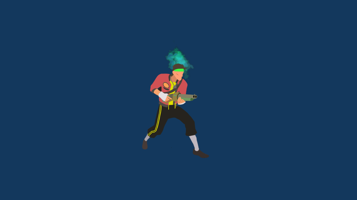 1366x768 I made my scout loadout into a wallpaper
