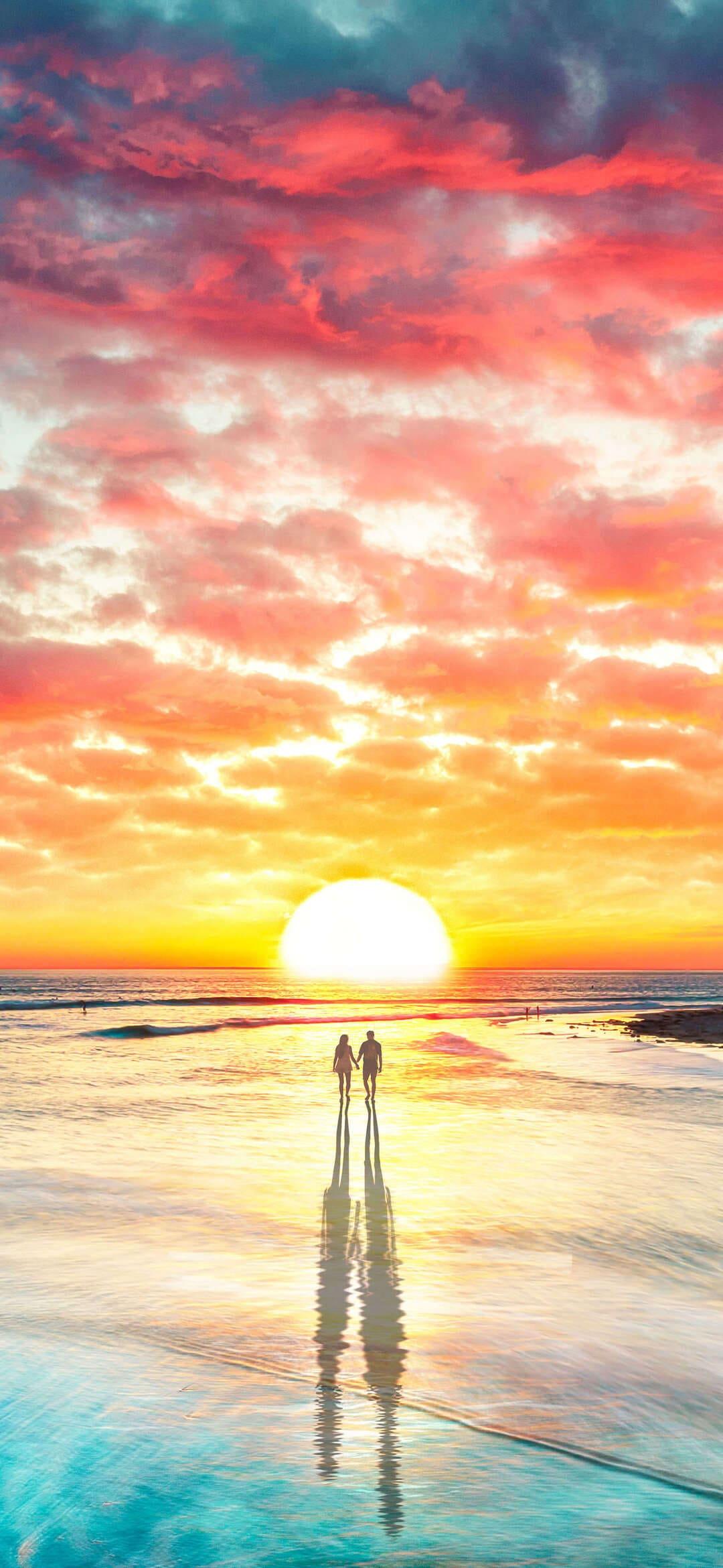 1080x2340 Beach Wallpaper Background Download