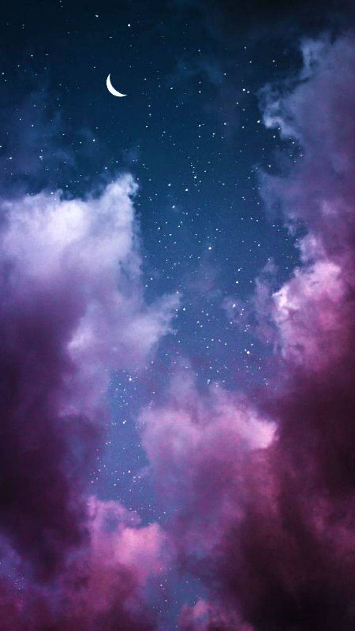 720x1280 Purple Night Sky Wallpaper