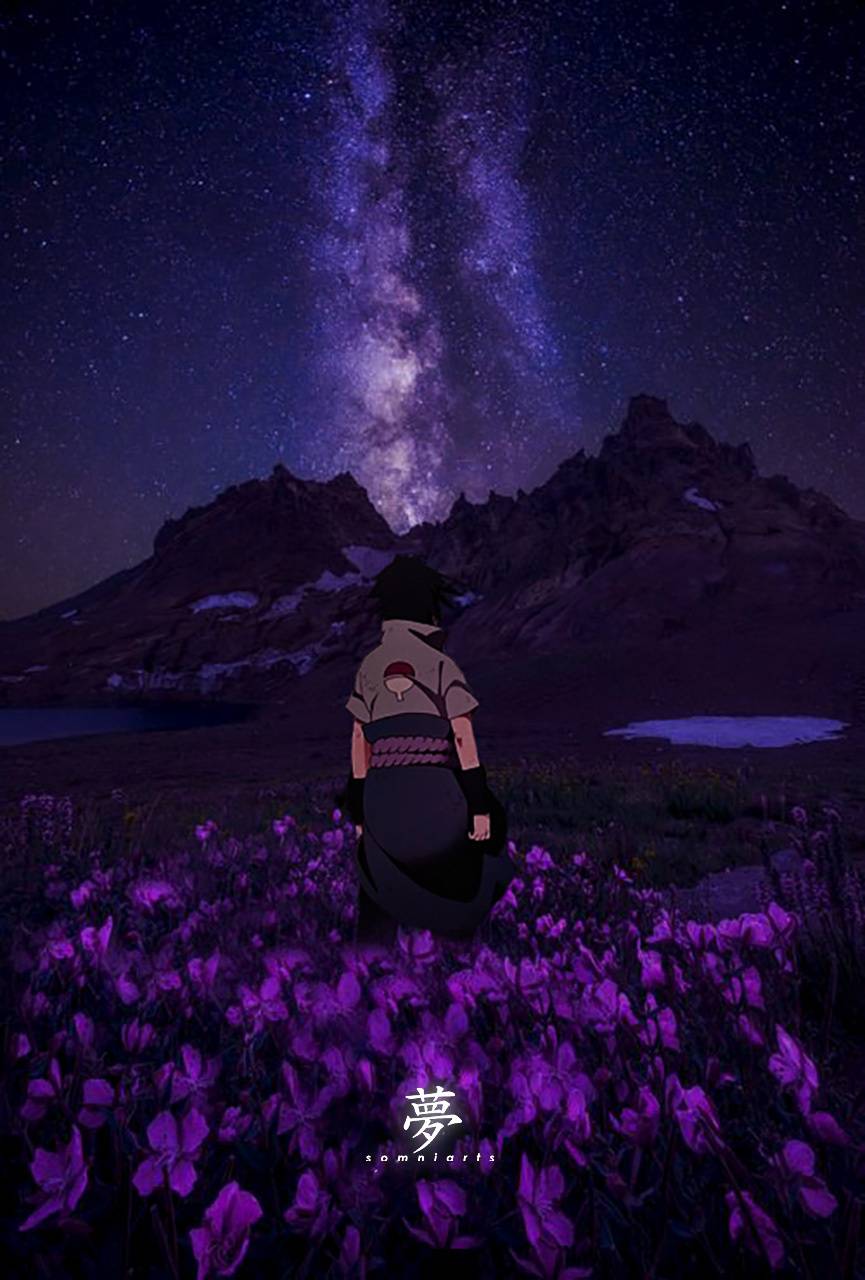 865x1280 Sasuke Purple Sky wallpaper