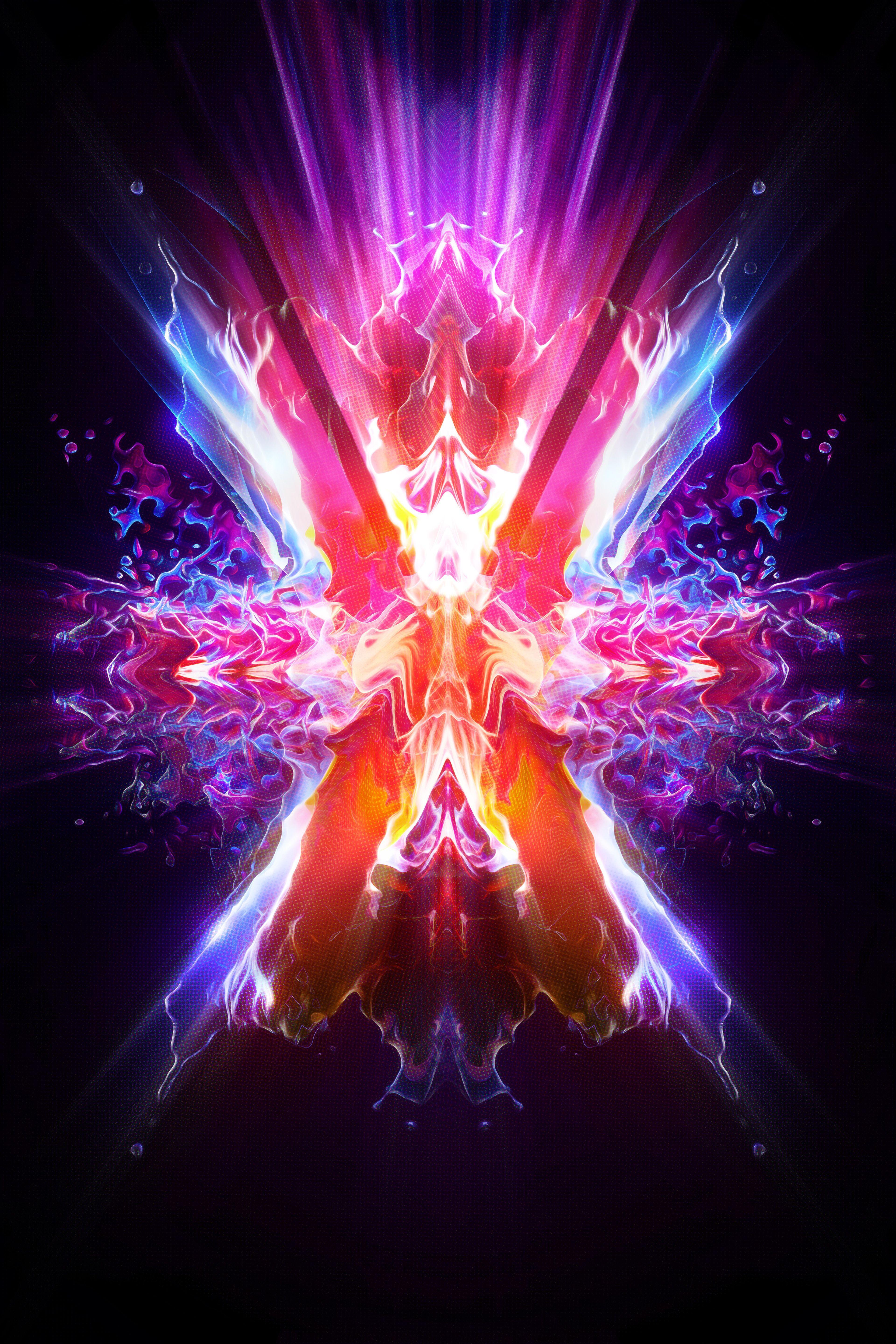 3840x5760 4K, #Weird, #Colorful, #Energy, #Flow, #Neon, #Rainbow. Cool wallpaper, Abstract image, Wallpaper