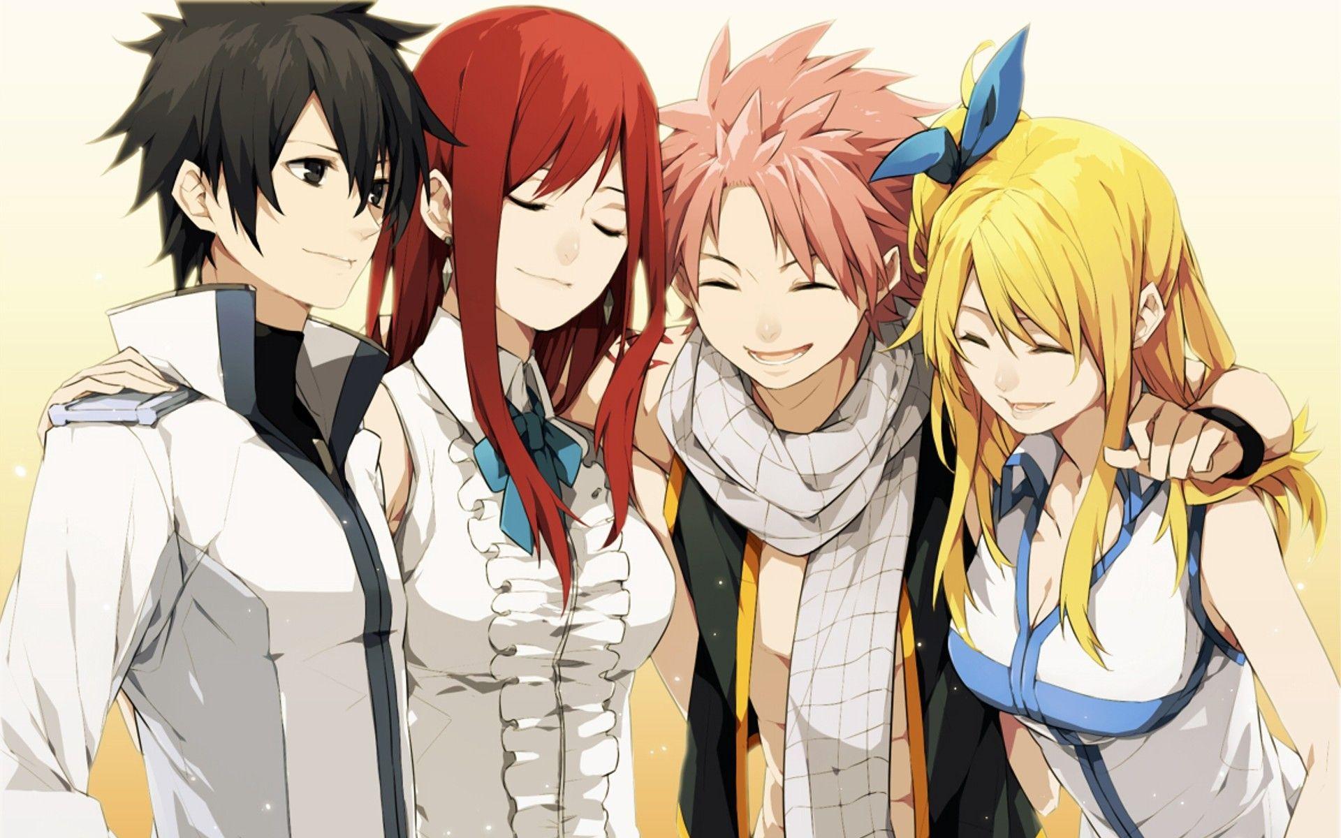 1920x1200 fairy, Tail, Scarlet, Erza, Fullbuster, Gray, Dragneel, Natsu, Heartfilia, Lucy Wallpaper HD / Desktop and Mobile Background