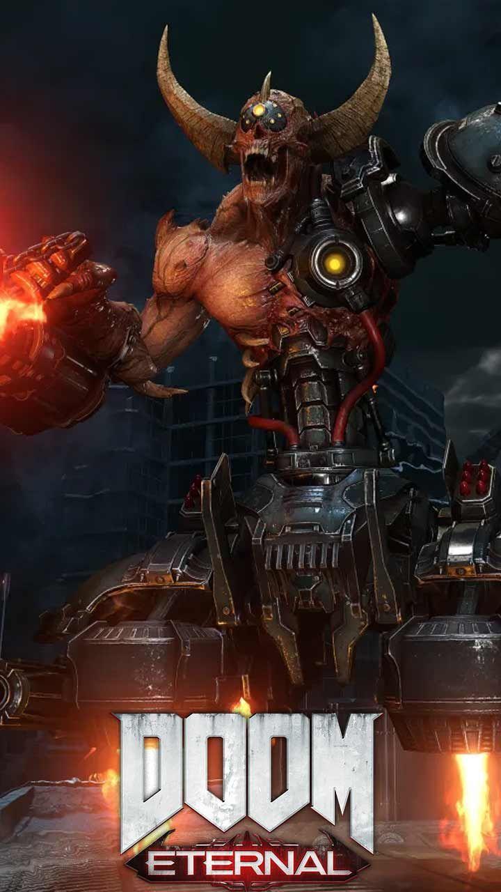 720x1280 Doom eternal wallpaper HD phone background game logo art Monsters on iPhone android lock screen. Doom videogame, Doom demons, Doom