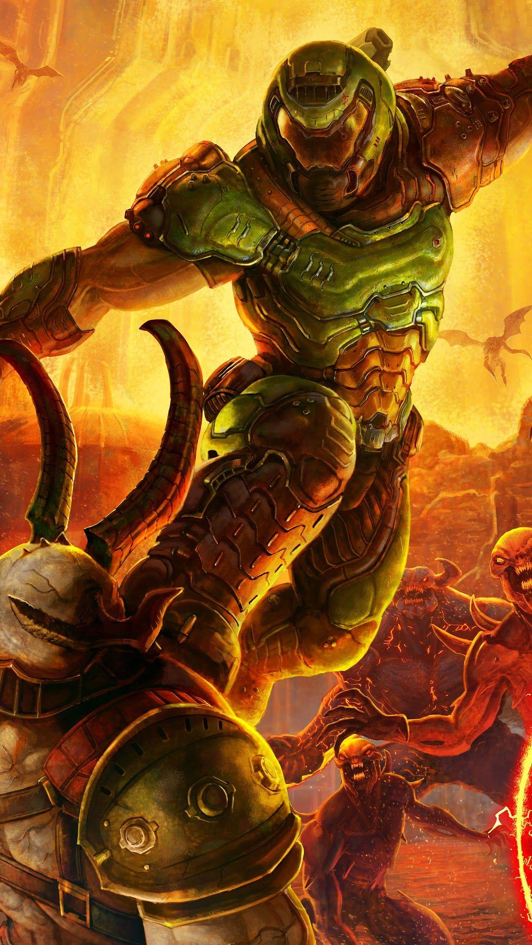 1080x1920 Doom Eternal, Poster, Doomguy, Monsters, 8K phone HD Wallpaper, Image, Background, Photo and Picture. Mocah HD Wallpaper