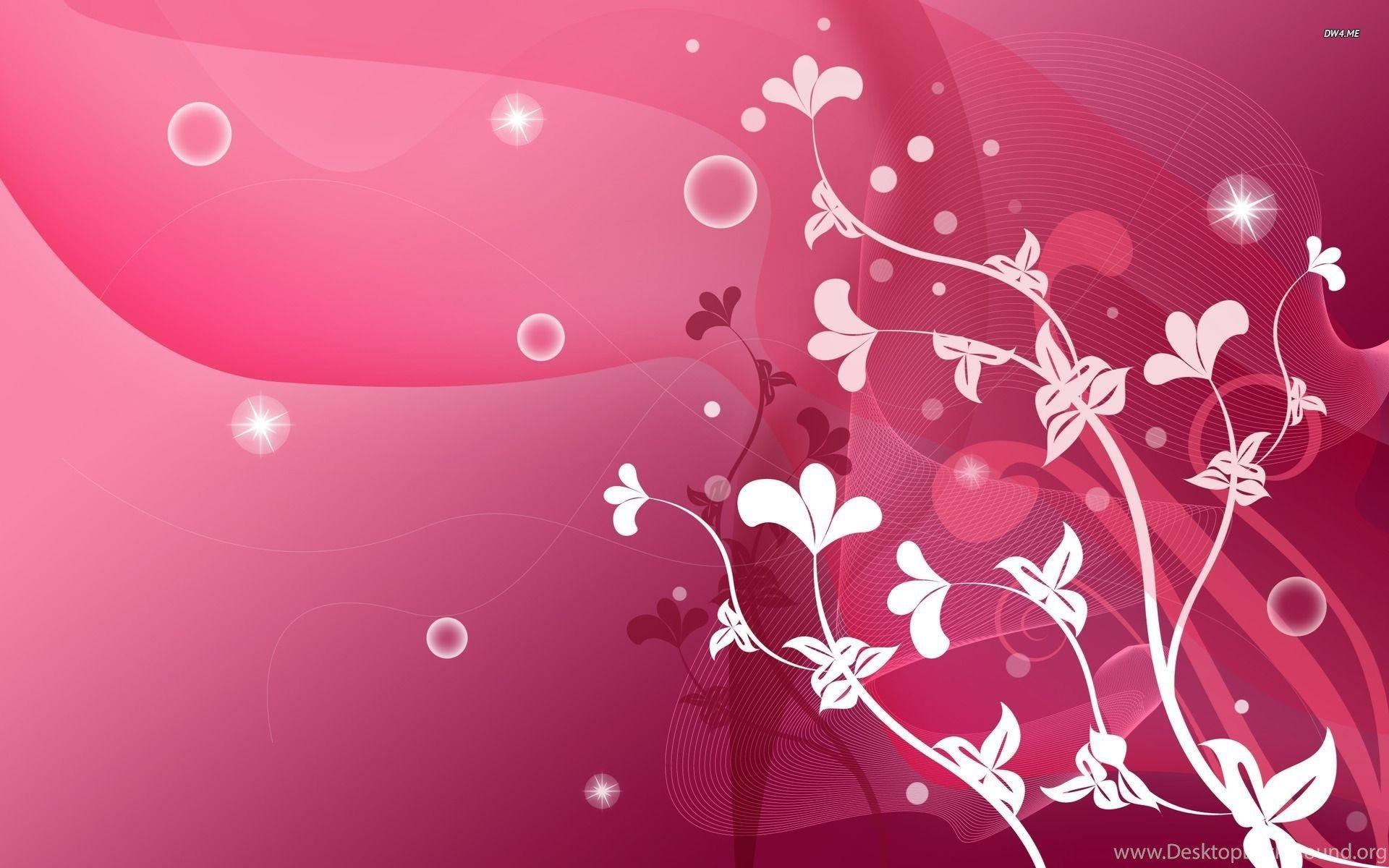 1920x1200 Plants On Pink Curves Wallpaper Vector Wallpaper Desktop Background