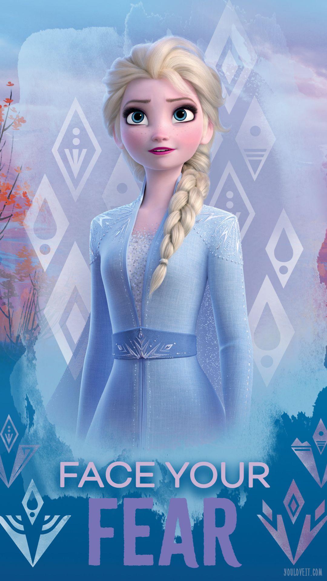 1080x1920 Big Frozen 2 phone wallpaper with Elsa