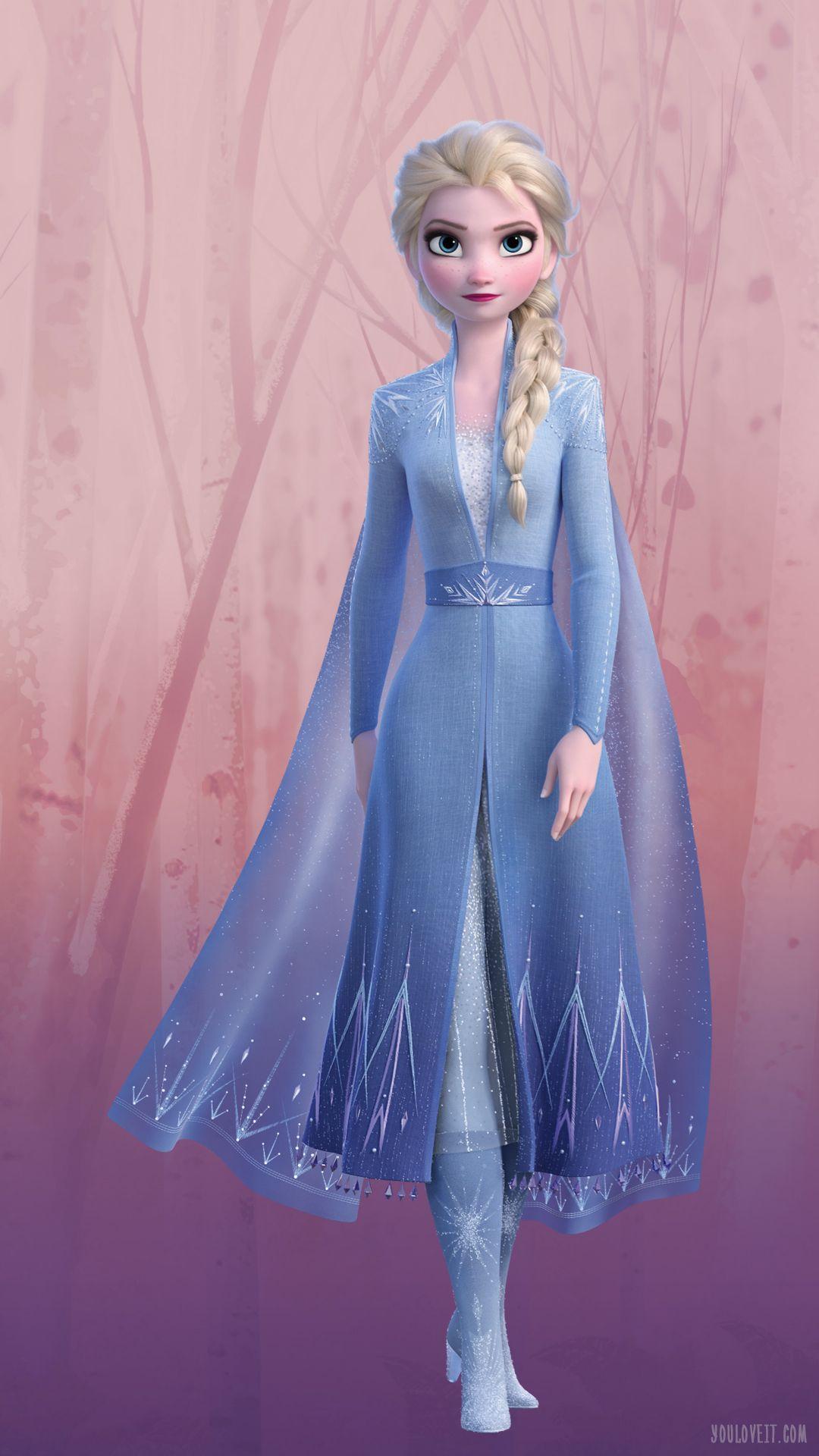 1080x1920 Big Frozen 2 phone wallpaper with Elsa
