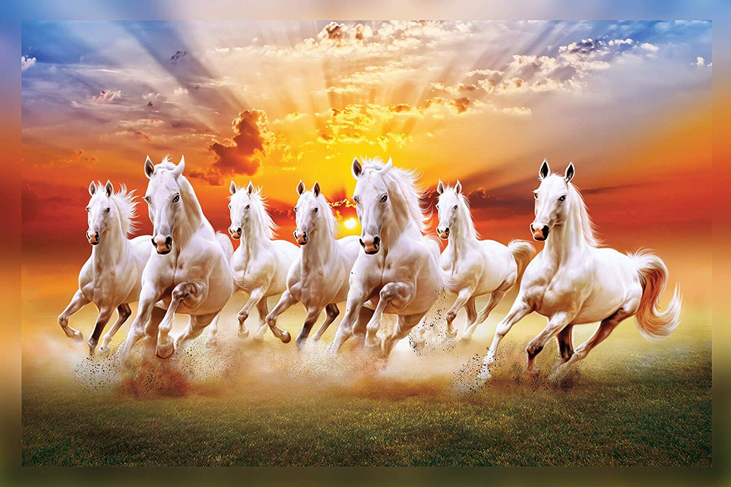 1500x1000 Running Seven Horses Wallpaper
