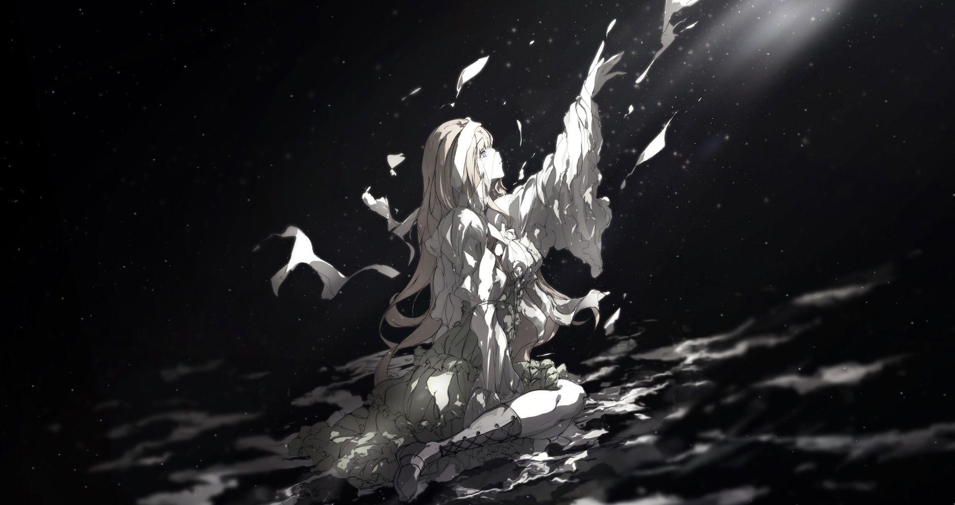 1920x1016 Towards the Light [Wallpaper Engine Anime]. Wallpaper bonitos, Wallpaper, Preto e branco