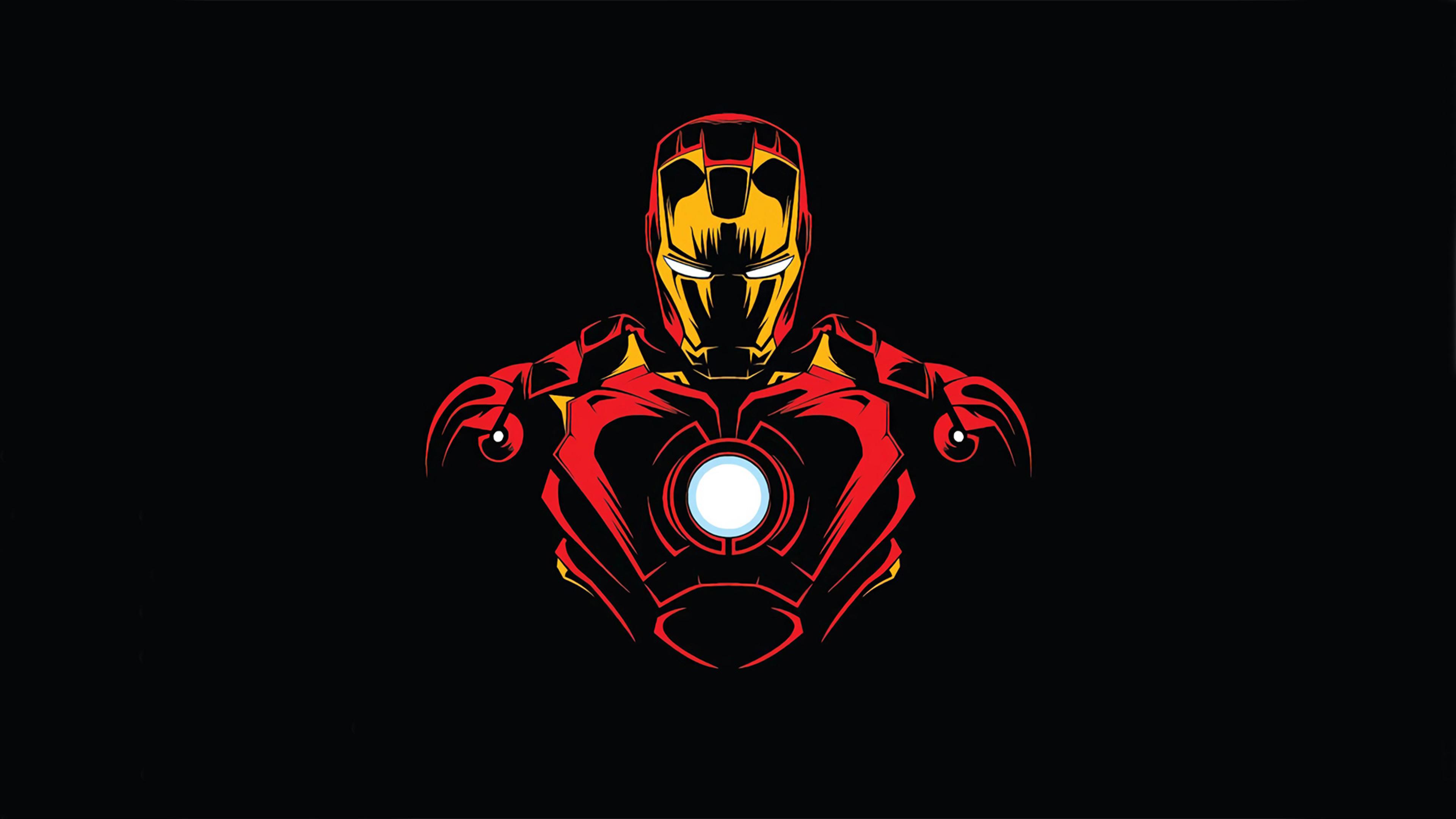 3840x2160 Iron Man Minimalist 4K Wallpaper, HD Superheroes 4K Wallpaper