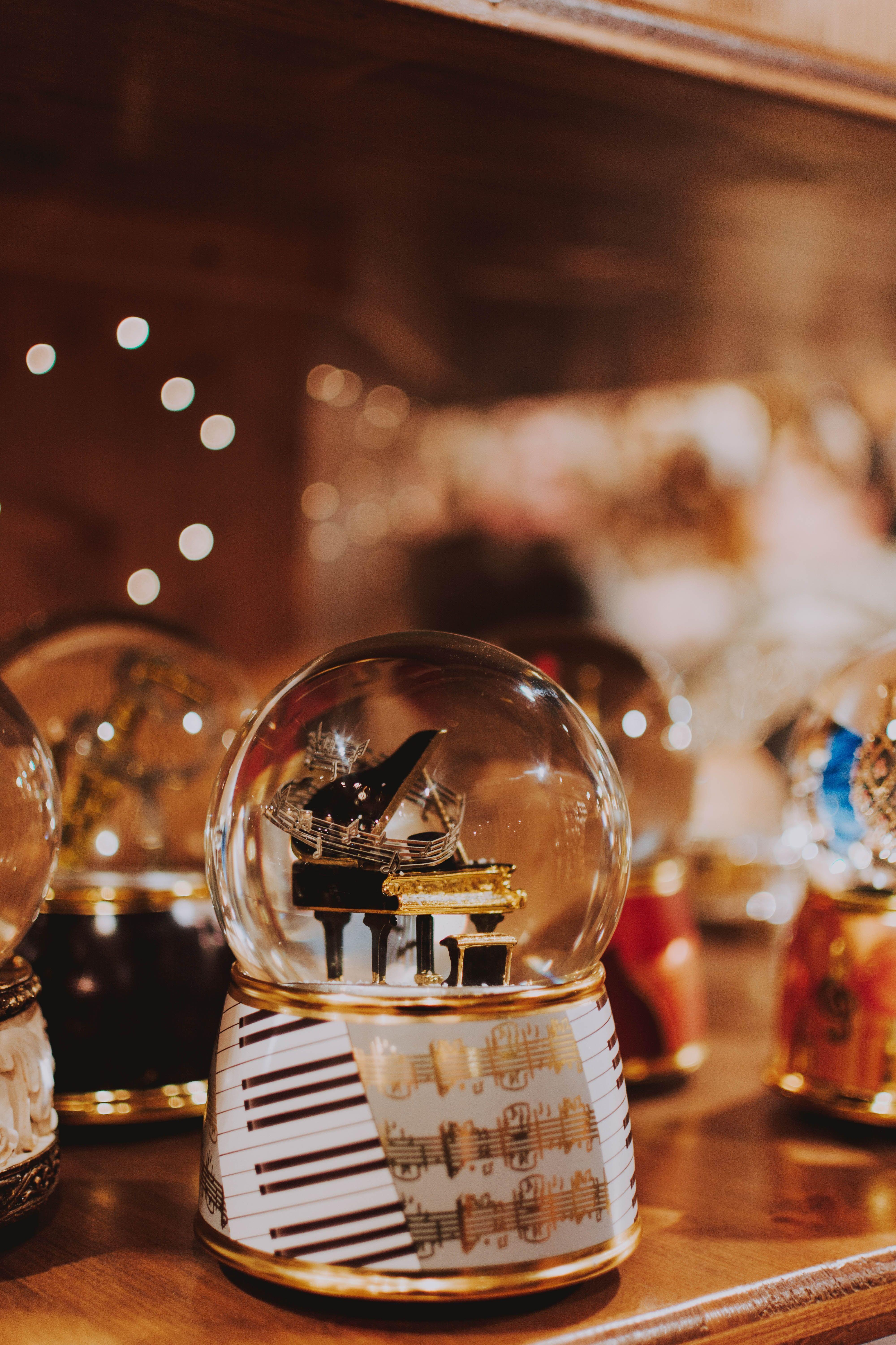 4000x6000 Download wallpaper 4000x6000 crystal ball, piano, new year, christmas, toy HD background