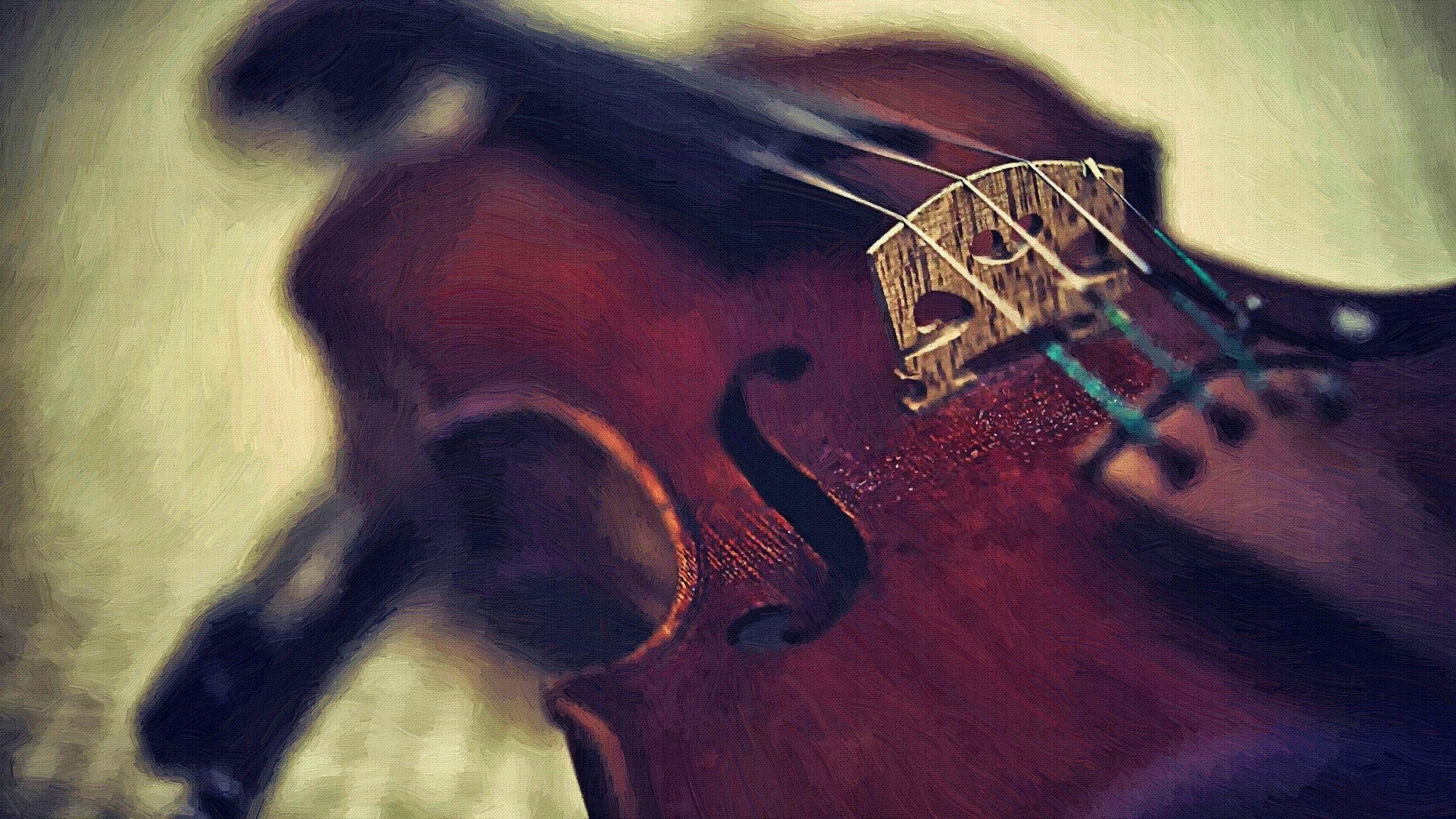 2560x1440 General. Wallpaper No. 158125.cc. Violin painting, Violin, Artwork