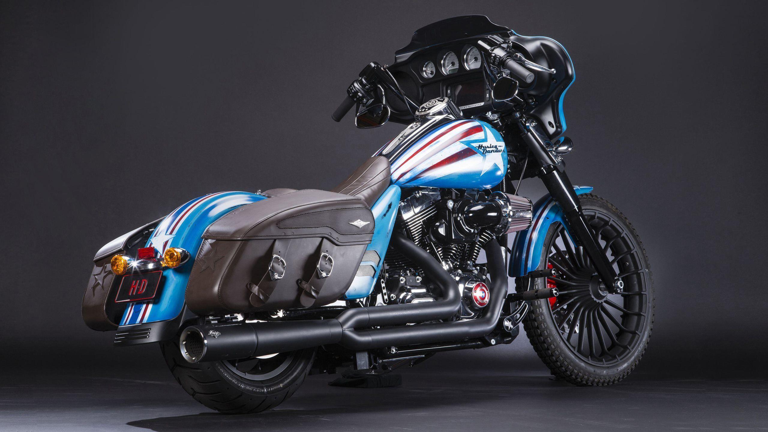2560x1440 Download Wallpaper Harley Davidson, Captain America, Cool Bikes For Desktop With Resolution 2560x1440. High Quality HD Picture Wallpaper