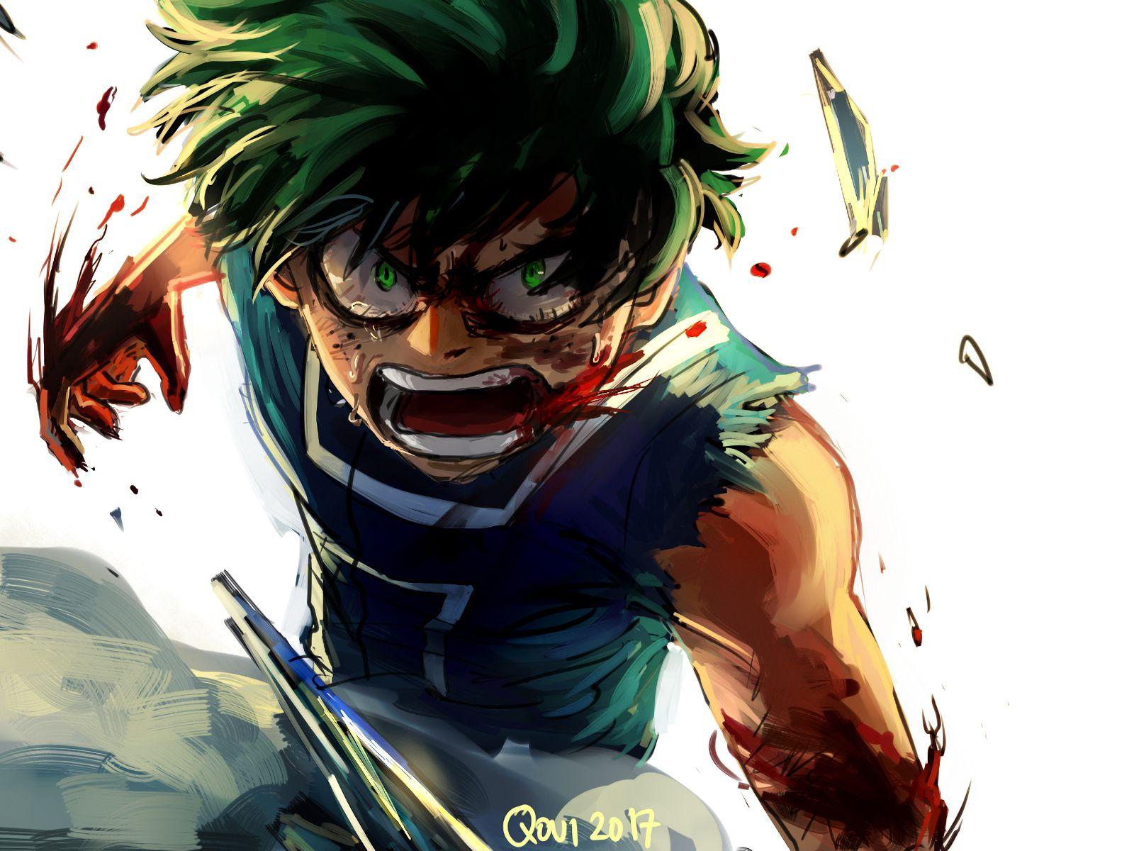 1600x1200 Desktop Wallpaper Angry, Anime Boy, My Hero Academia, Izuku Midoriya, HD Image, Picture, Background, 266829