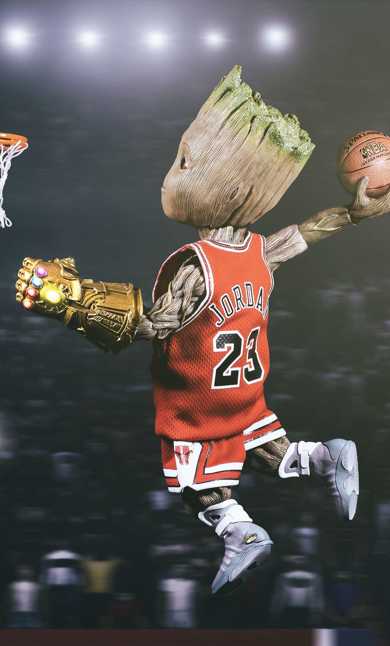 1280x2120 Cartoon Basketball Wallpaper