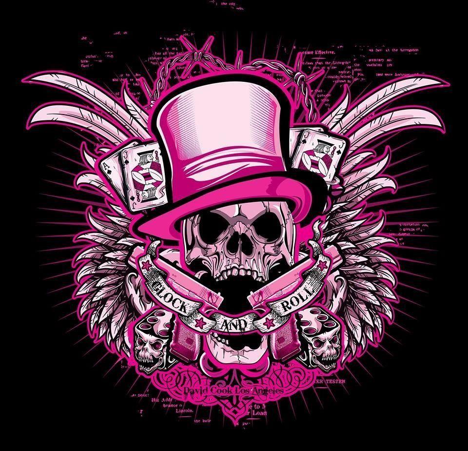 960x925 Pink Camo Skull Wallpaper