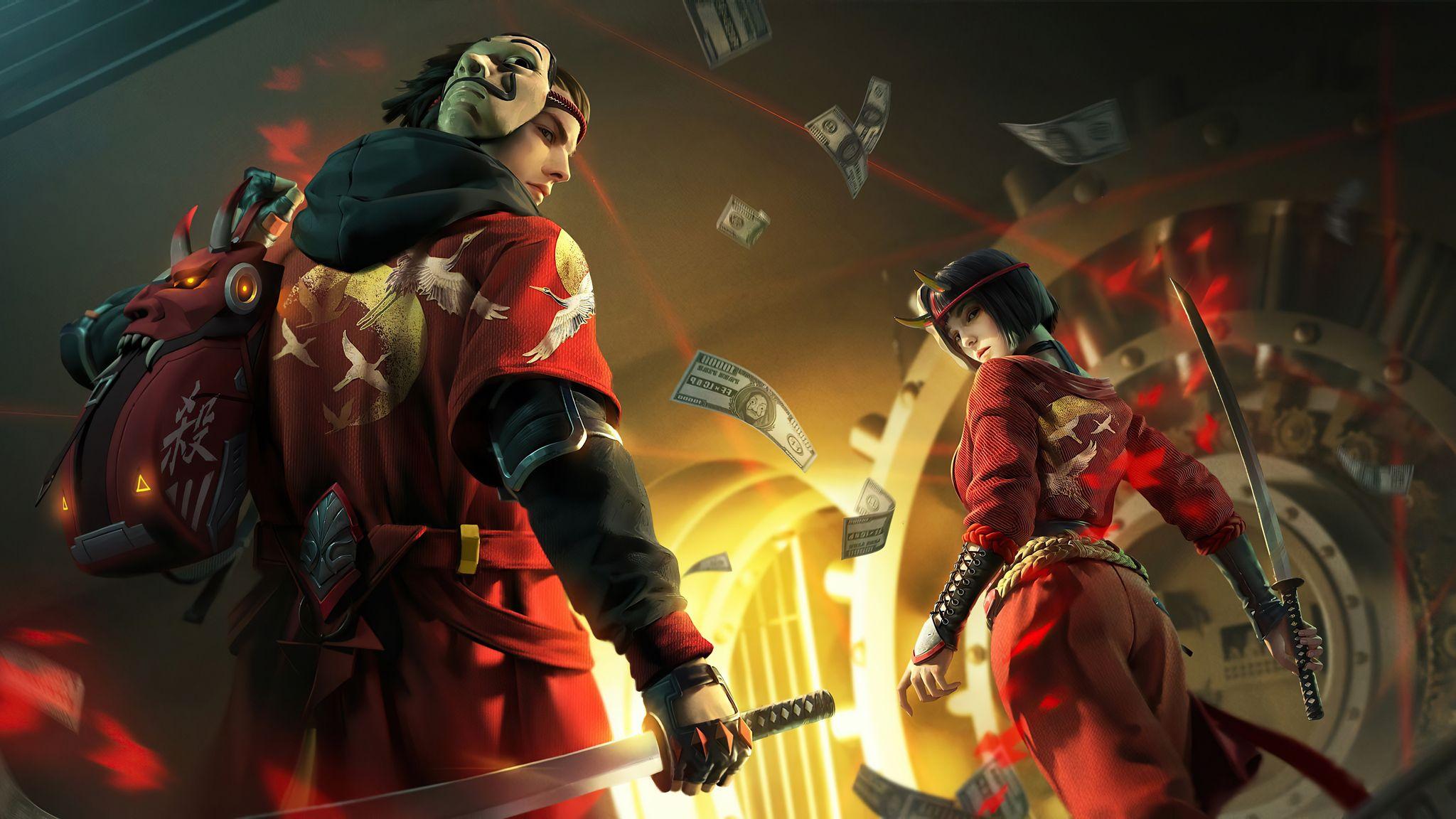 2048x1152 Garena Free Fire Shinobi And Kunoichi 2048x1152 Resolution HD 4k Wallpaper, Image, Background, Photo and Picture
