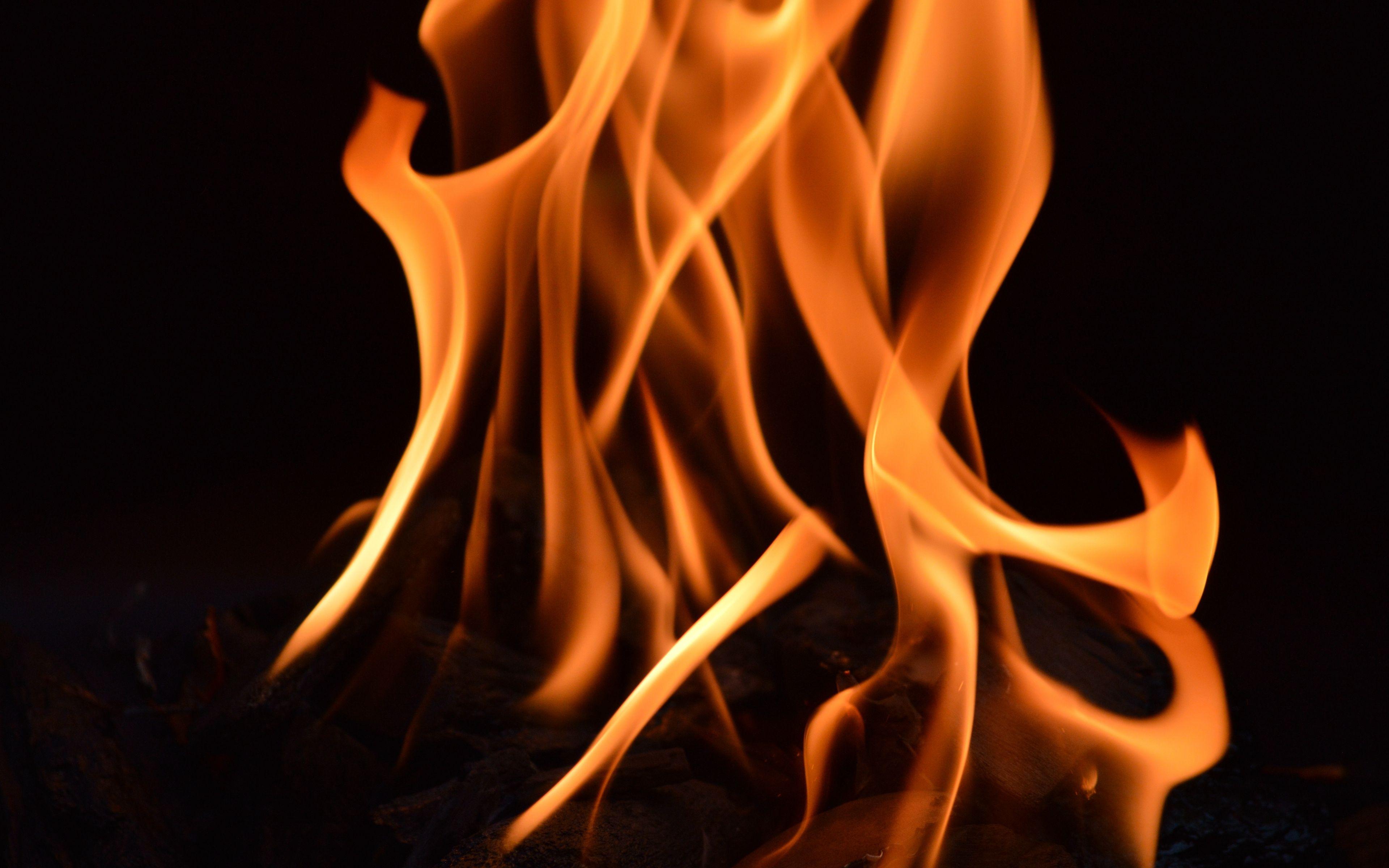 3840x2400 Wallpaper Bonfire, Flame, Fire Wallpaper 4k