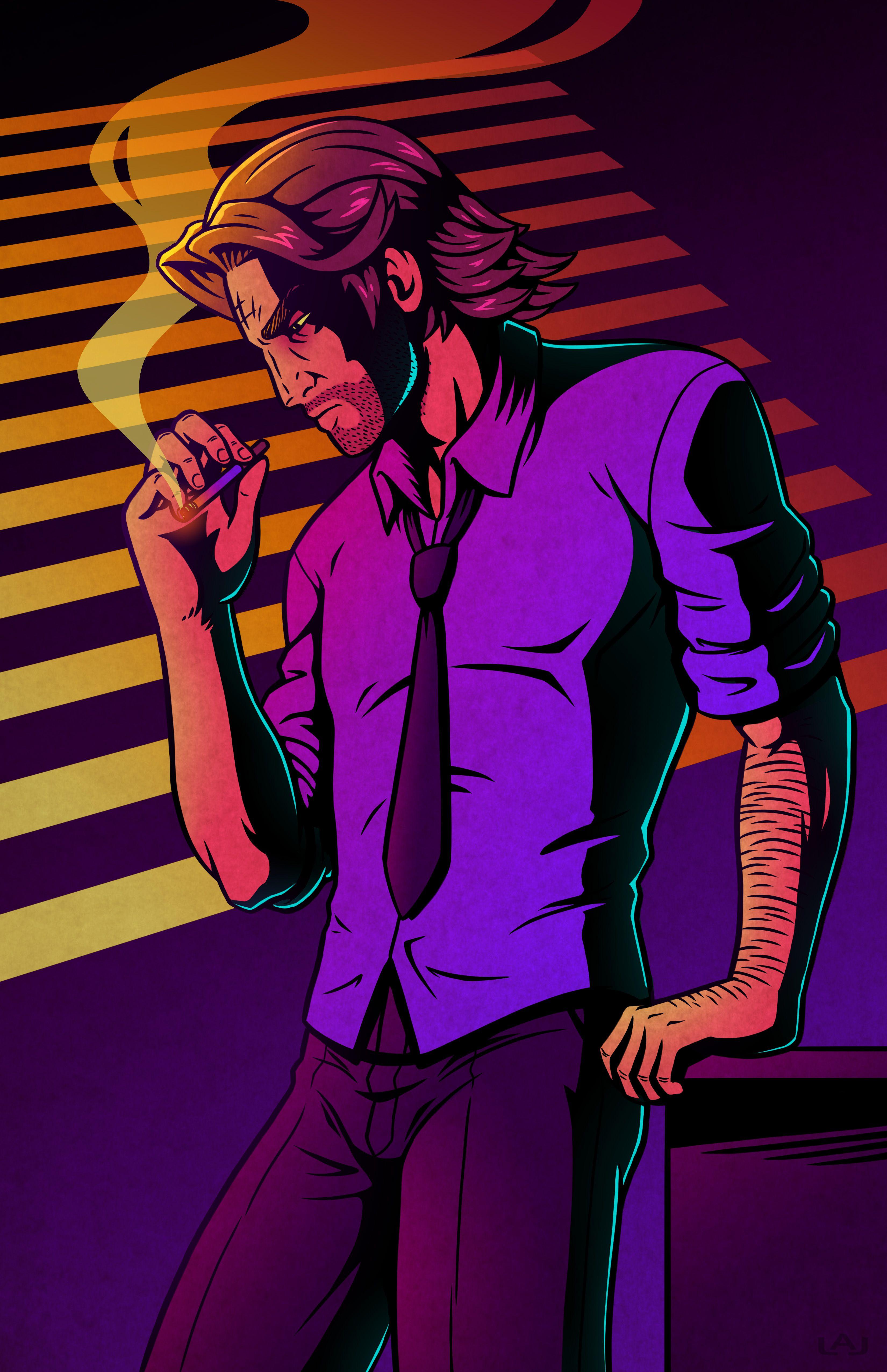 3300x5100 Bigby Wolf Art Print. The wolf among us, Wolf art print, Wolf art