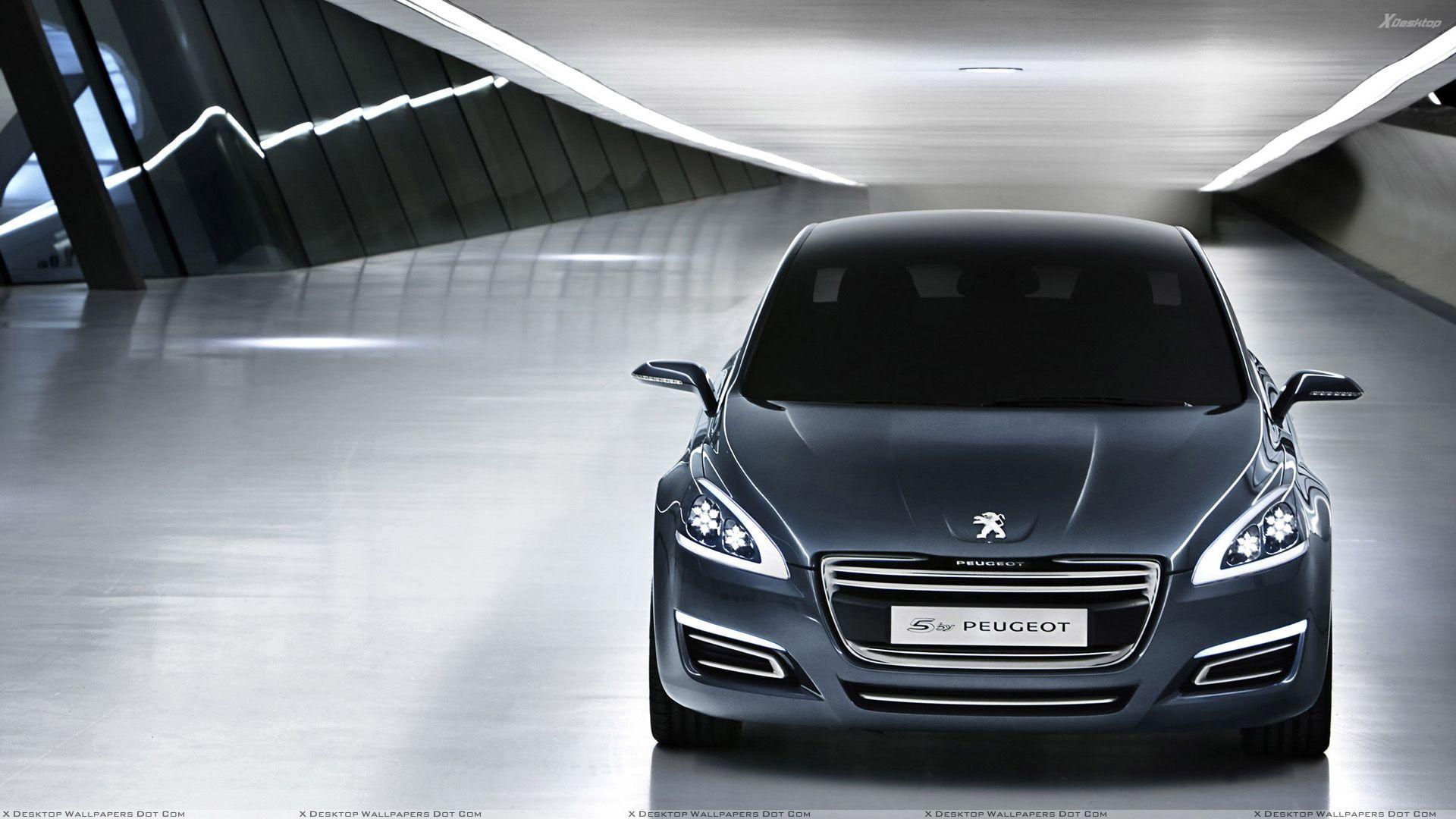 1920x1080 Front Pose of 5 by Peugeot in Grey Wallpaper
