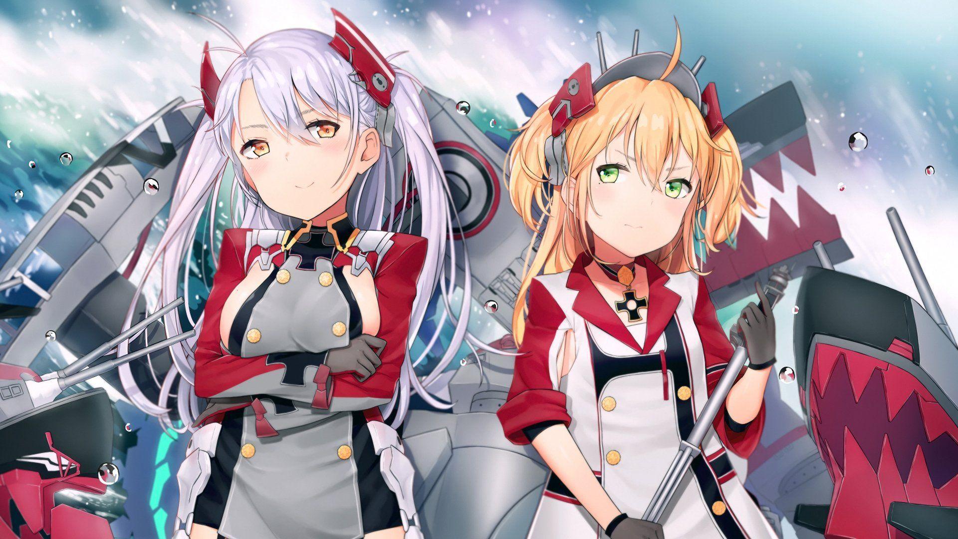 1920x1080 Anime Azur Lane Admiral Hipper (Azur Lane) Prinz Eugen (Azur Lane) Wallpaper. Anime, Bleach amv, Wallpaper background