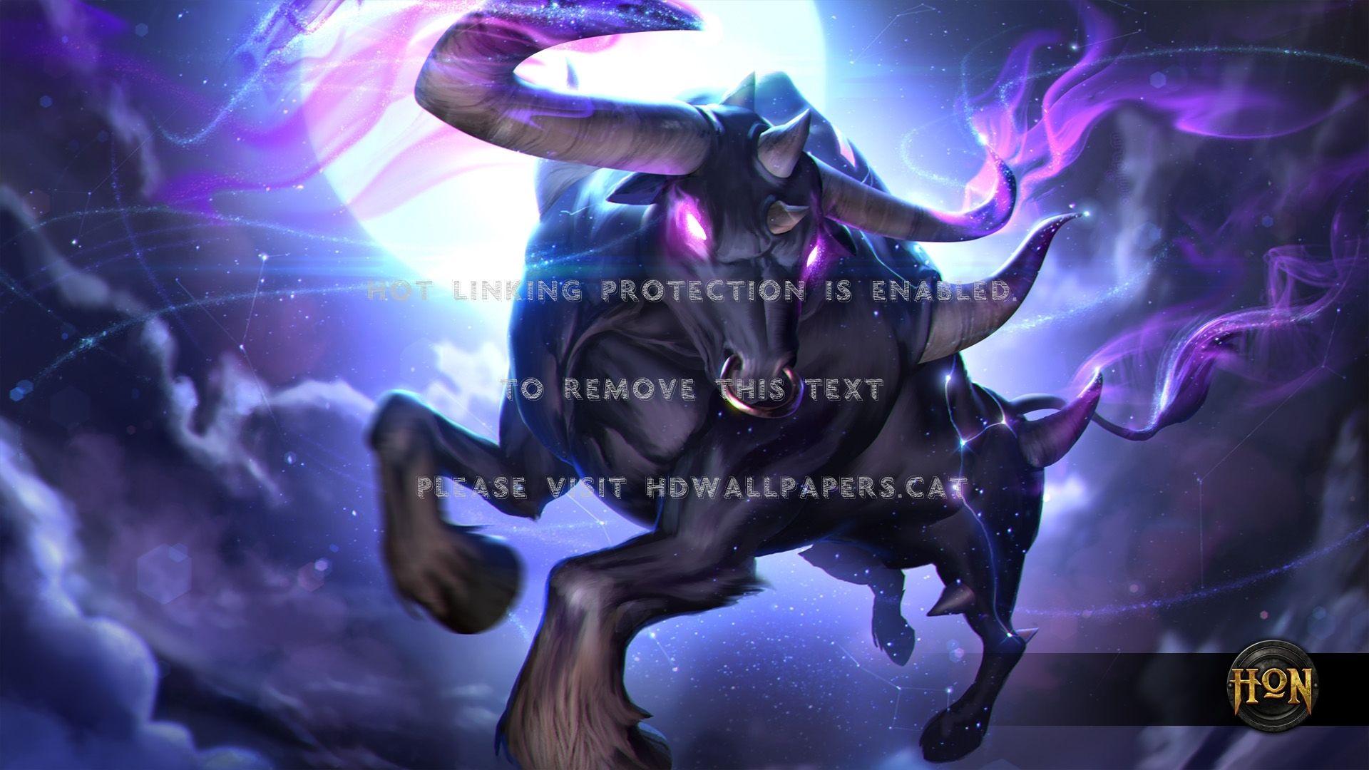 1920x1080 zodiac taurus bull black heroes of newerth